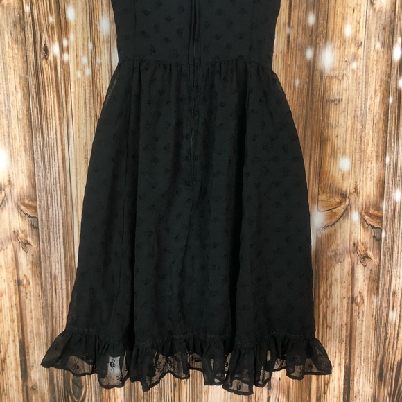 Royal Bones By Tripp Black Flocked Skull Dress - Picture 13 of 14